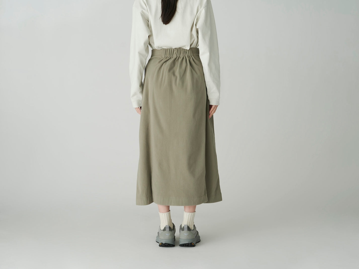 SNOW PEAK MICRO FLEECE SKIRT - GREY