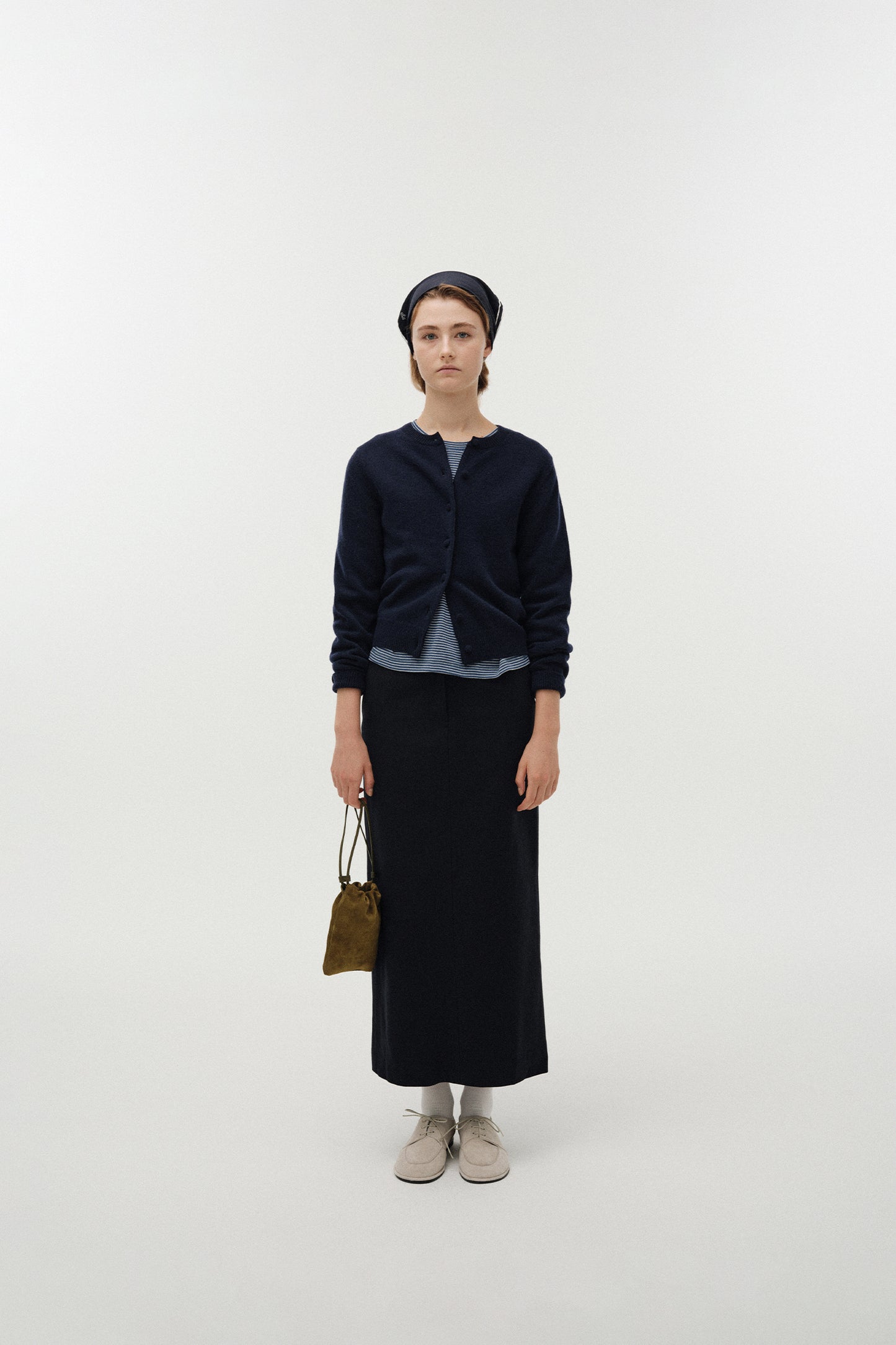 NOTHING WRITTEN DIENE ROUND CARDIGAN - DARK NAVY