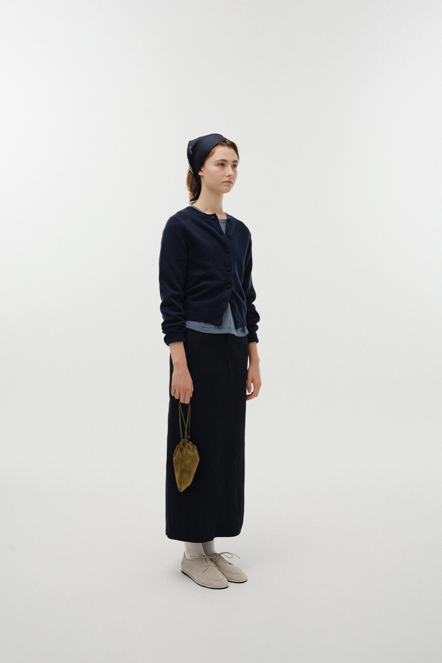 NOTHING WRITTEN DIENE ROUND CARDIGAN - DARK NAVY