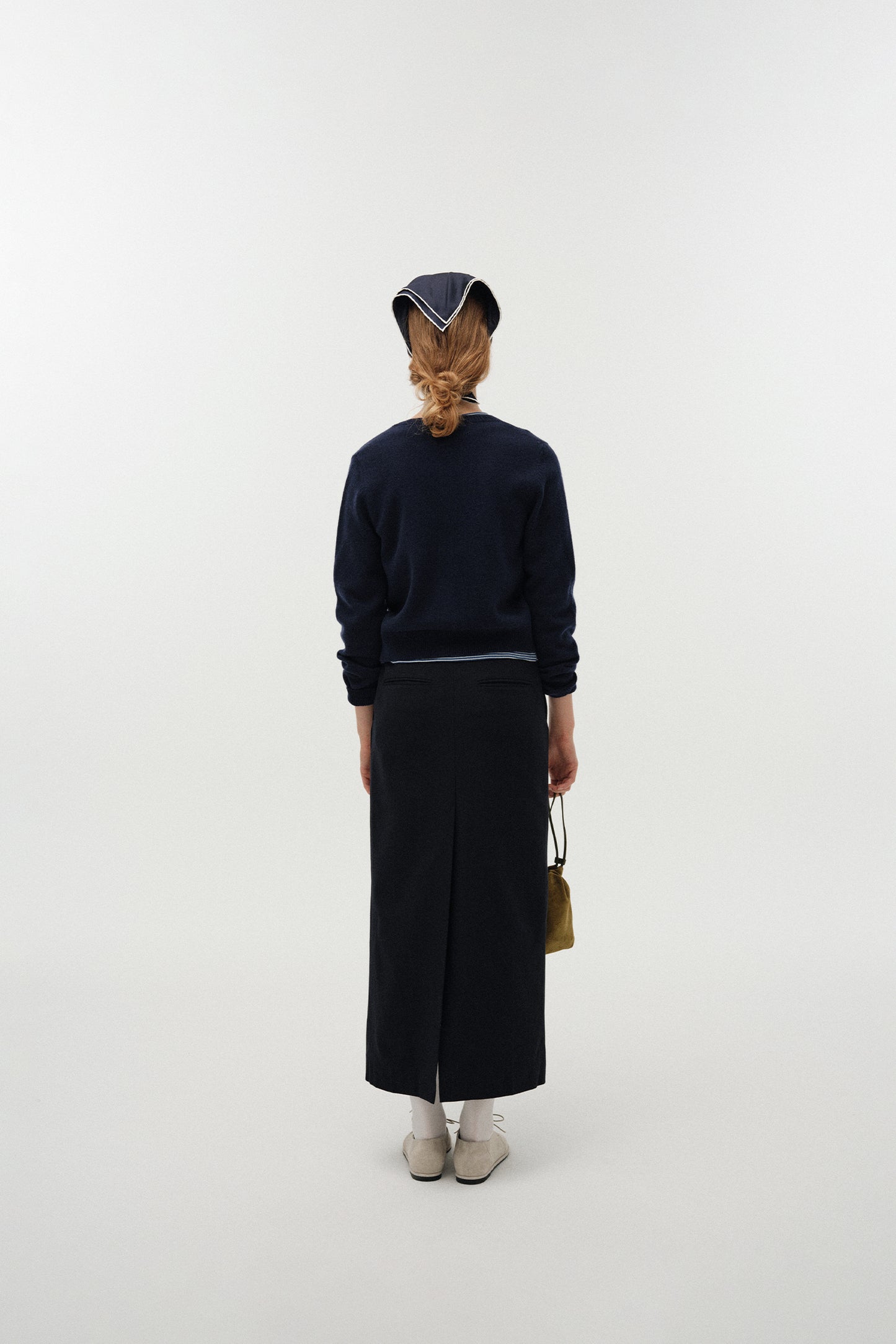 NOTHING WRITTEN DIENE ROUND CARDIGAN - DARK NAVY