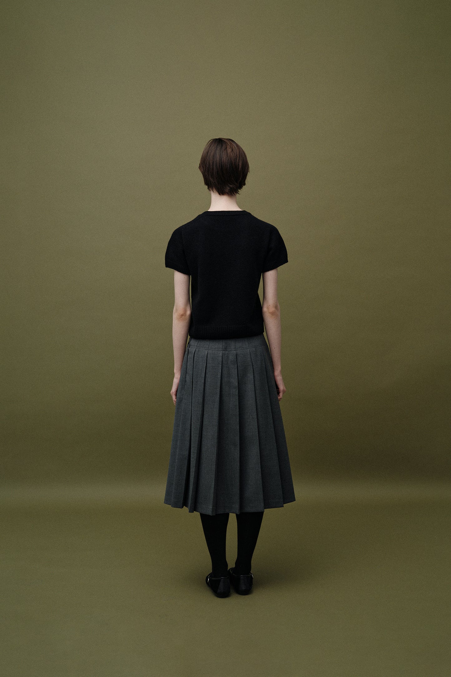 NOTHING WRITTEN PUNO SHORT SLEEVE KNIT - BLACK