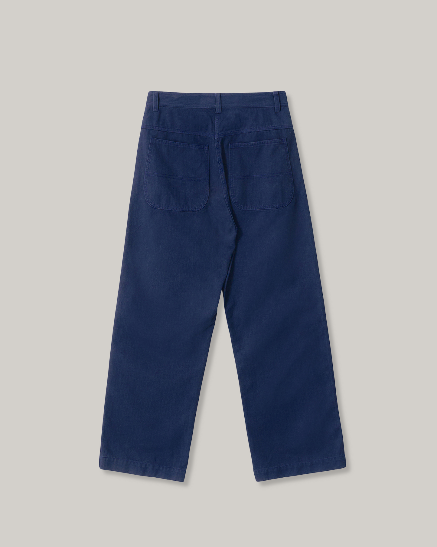 NOTHING WRITTEN PAAN COTTON WORK PANTS - BLUE