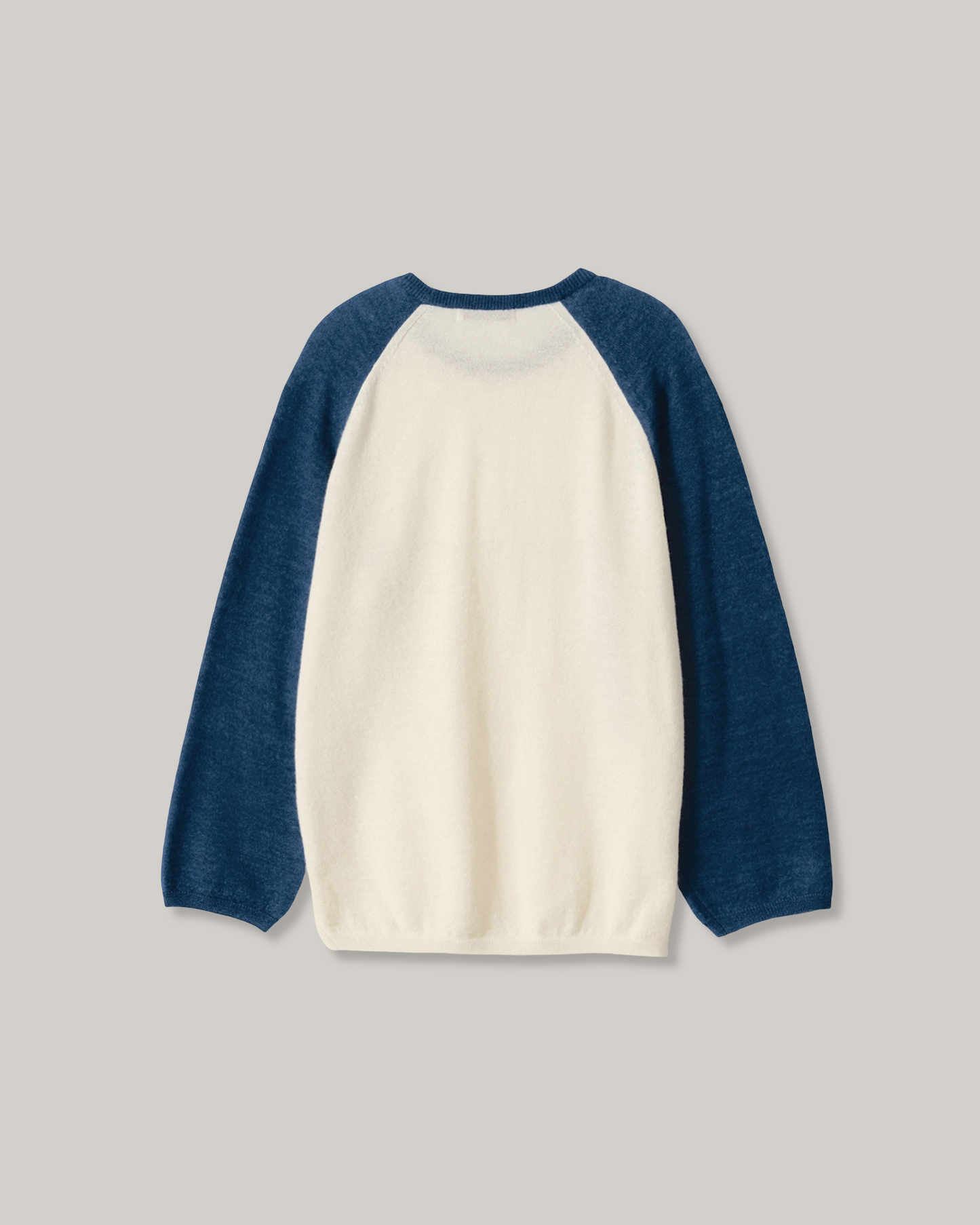 NOTHING WRITTEN PALIE RAGLAN PULLOVER - IVORY/ BLUE