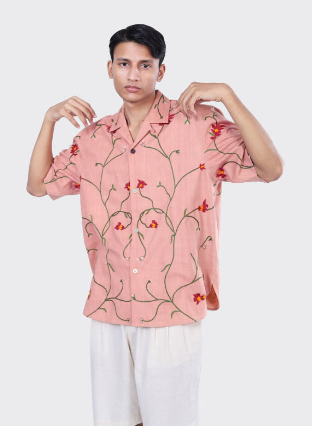 KARDO RONEN SS SHIRT - CORAL