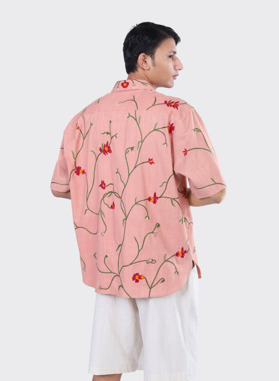KARDO RONEN SS SHIRT - CORAL