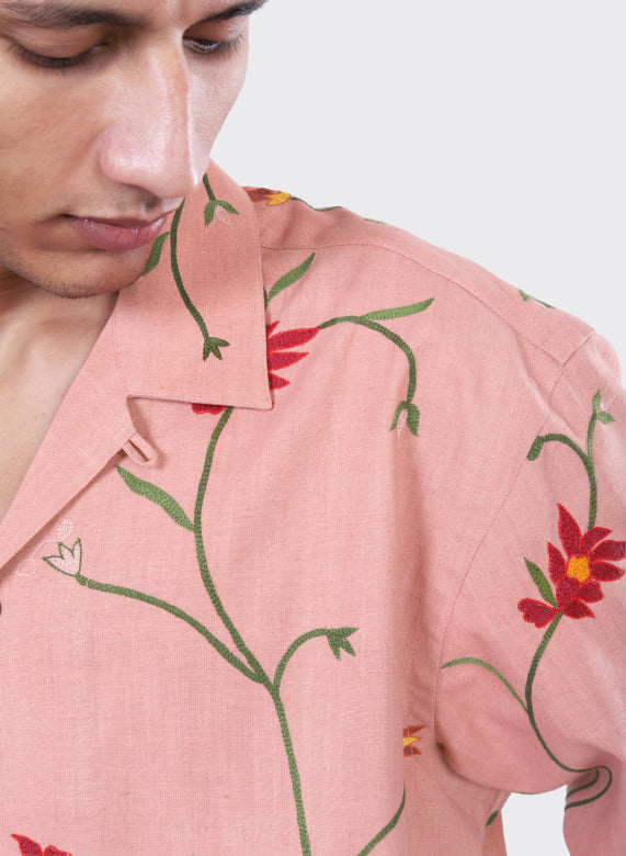 KARDO RONEN SS SHIRT - CORAL
