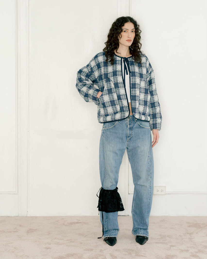 A BRONZE AGE RIO BOMBER - MOLLY PATCH PLAID