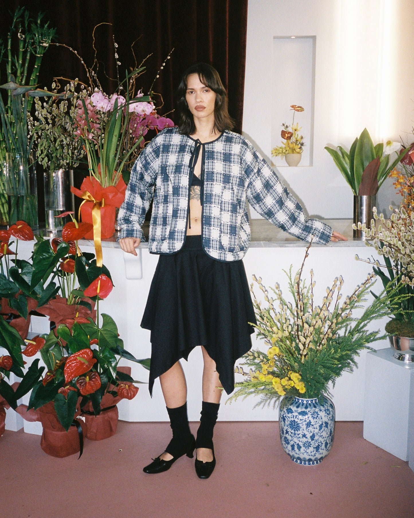 A BRONZE AGE RIO BOMBER - MOLLY PATCH PLAID