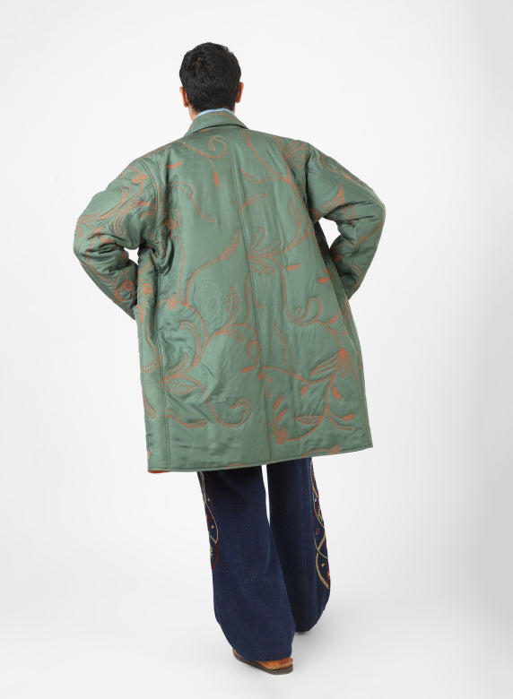 KARDO SANTOS COAT - SILK GREEN