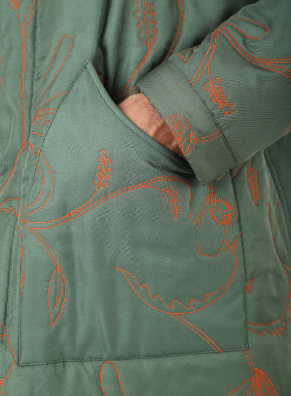 KARDO SANTOS COAT - SILK GREEN