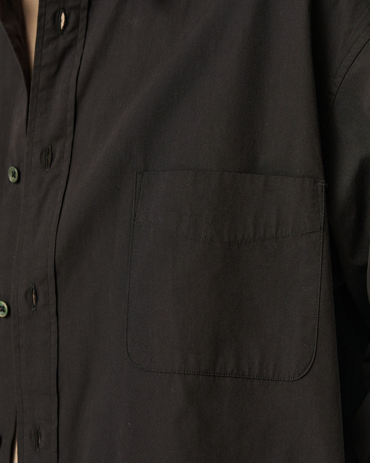 SNOW PEAK ORGANIC COTTON SHIRT - BLACK