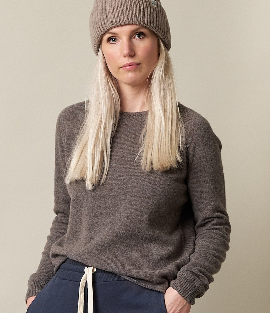MERZ B SCHWANEN CREW NECK PULLOVER - GRAIN