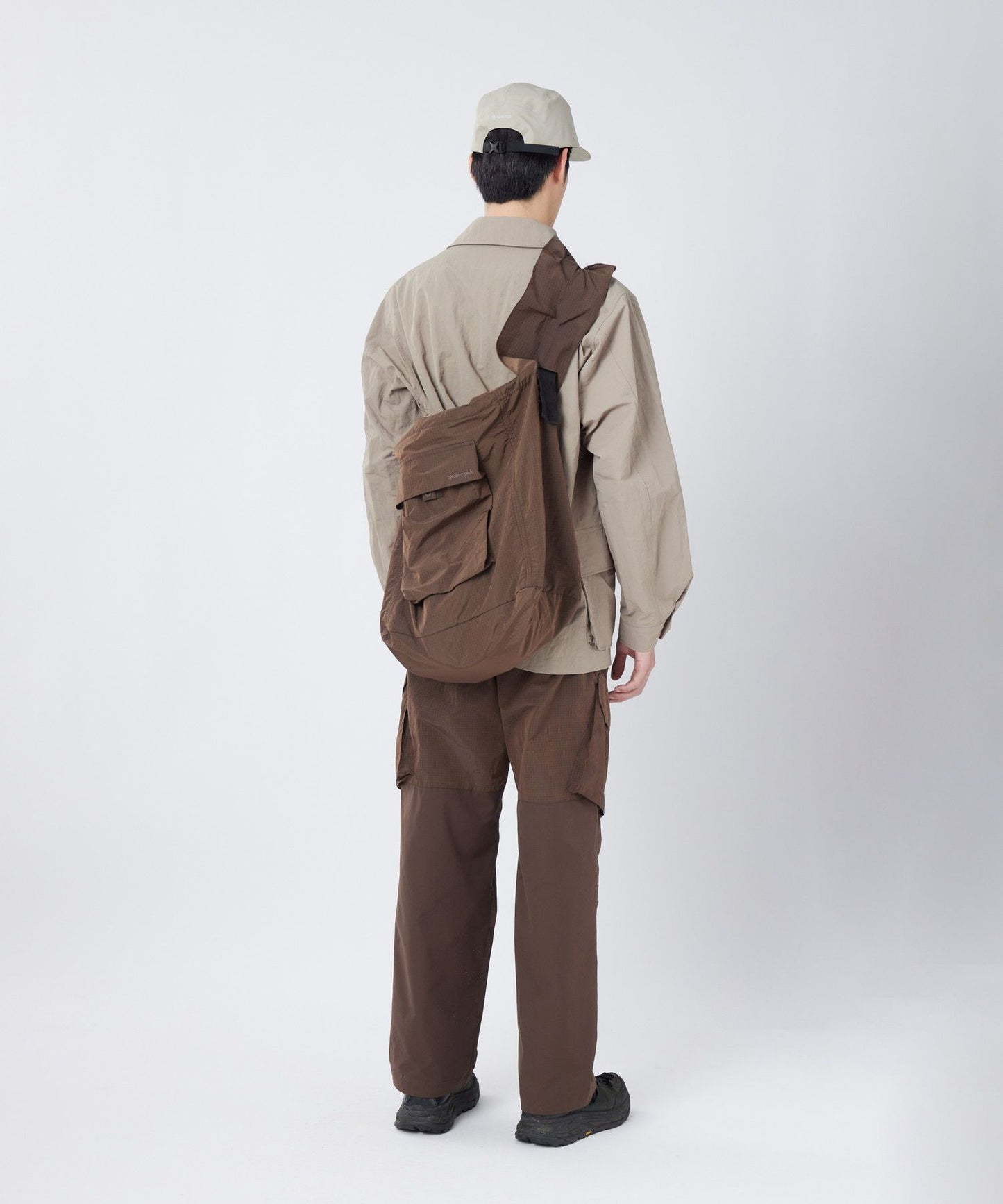 SNOW PEAK RIPSTOP WRAP CROSSBODY BAG - BROWN