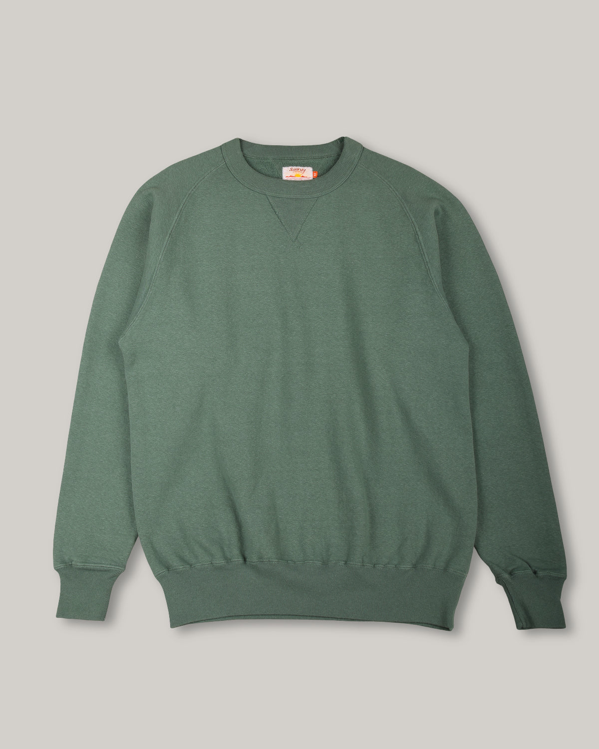 SUNRAY SPORTSWEAR PUAMANA RAGLAN CREW NECK - SAGEBRUSH GREEN