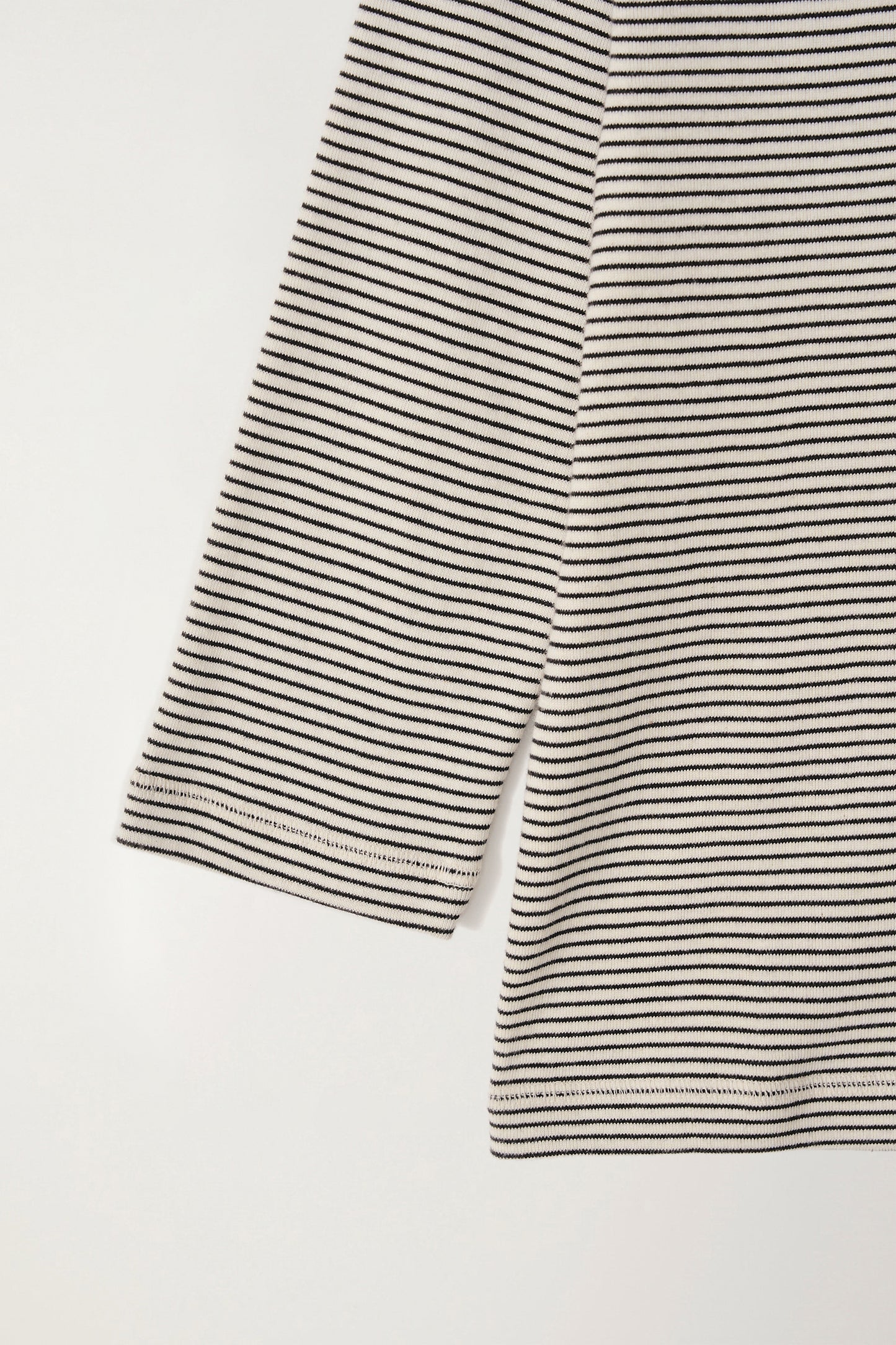 NOTHING WRITTEN STRIPE COTTON T-SHIRT - BLACK