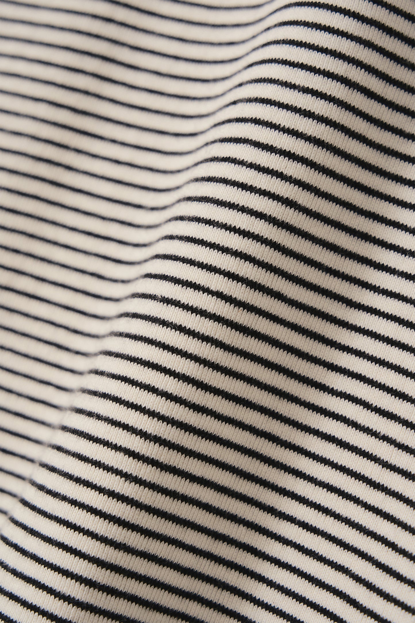 NOTHING WRITTEN STRIPE COTTON T-SHIRT - BLACK