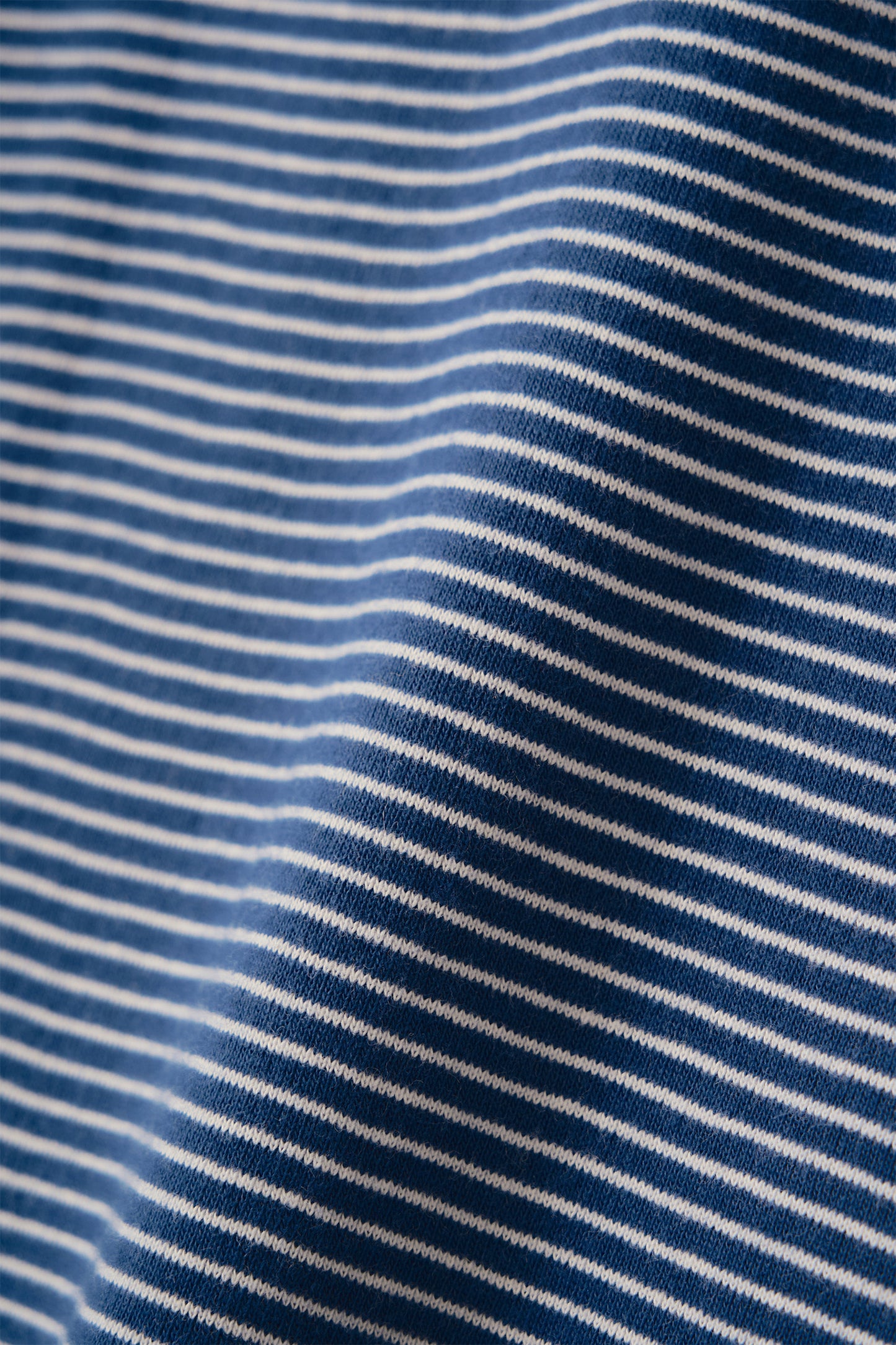 NOTHING WRITTEN STRIPE COTTON T-SHIRT - BLUE