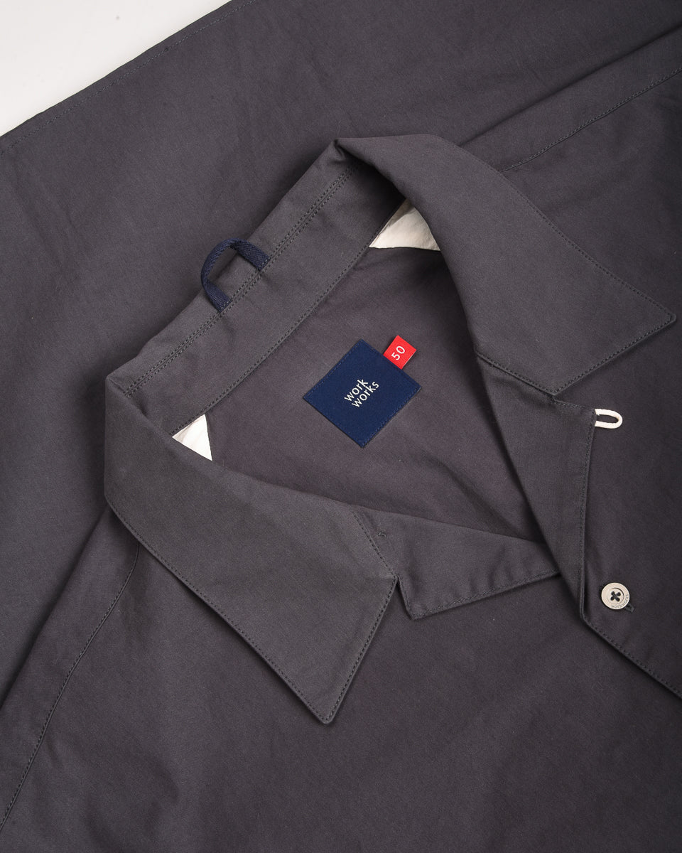 WORK WORKS MENS PATCH POCKET HAVANA SHIRT - PALE NAVY