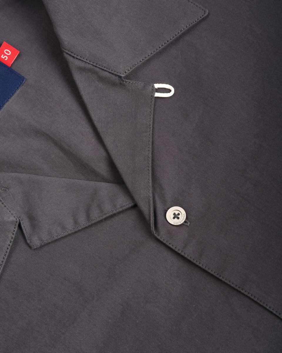 WORK WORKS MENS PATCH POCKET HAVANA SHIRT - PALE NAVY