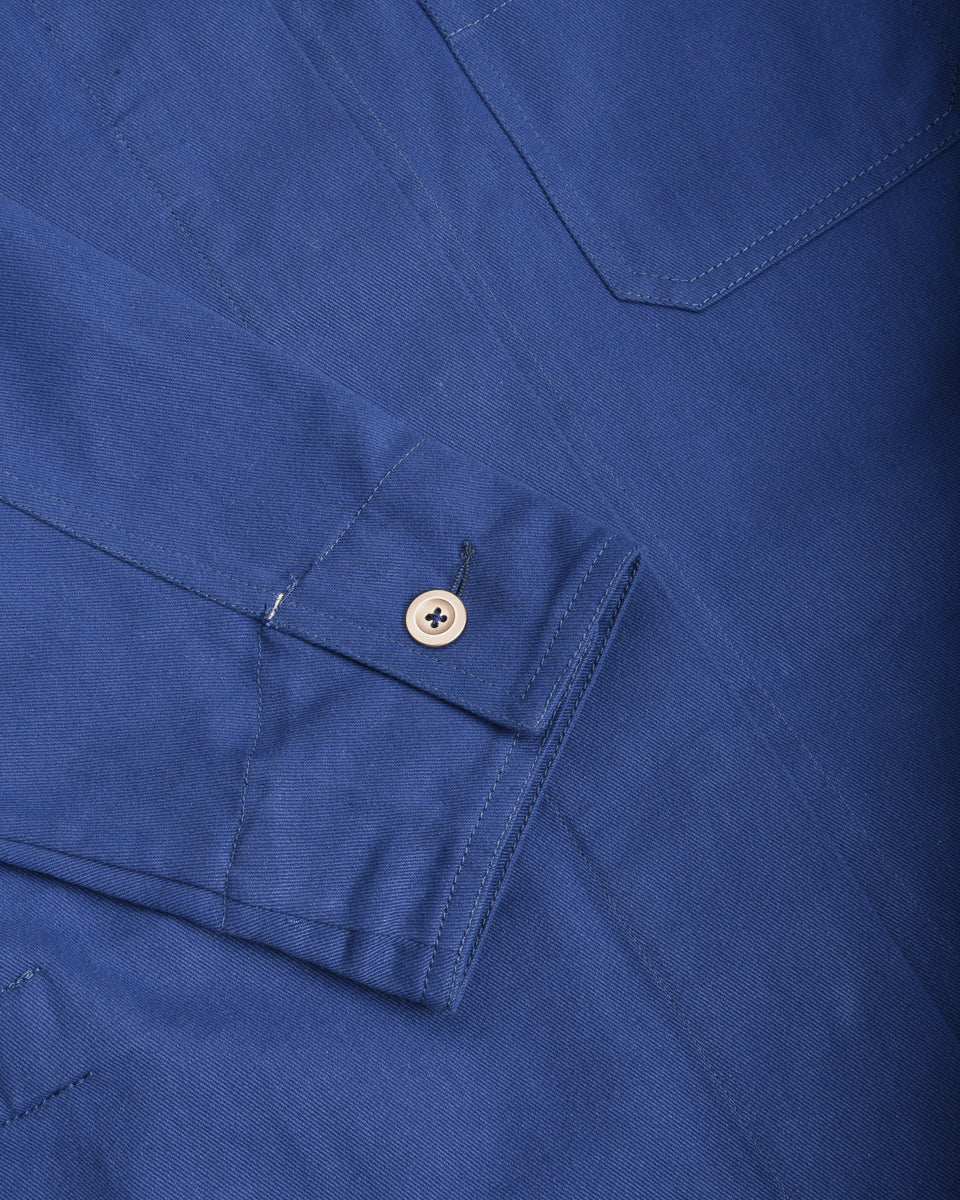 WORK WORKS WOMENS CROPPED JACKET - BLUE TWILL