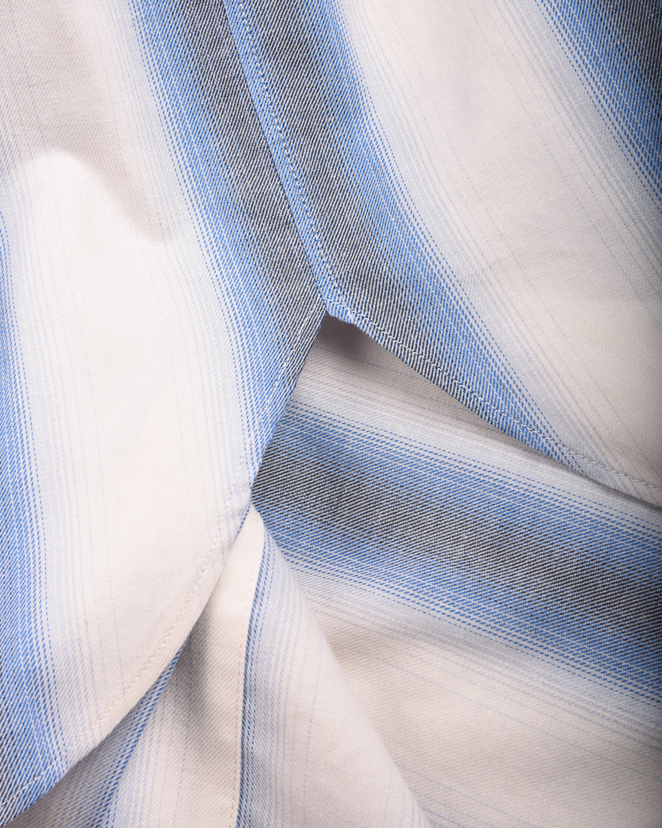 WORK WORKS WOMENS PLEATED WORK SHIRT - BLUE CHECK