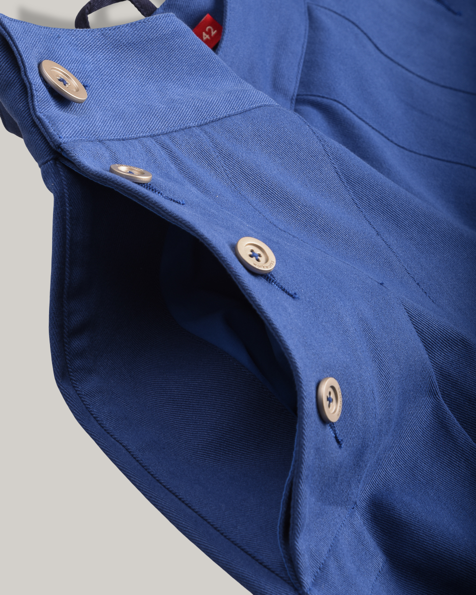 WORK WORKS WOMENS PLEATED SKIRT - BLUE TWILL