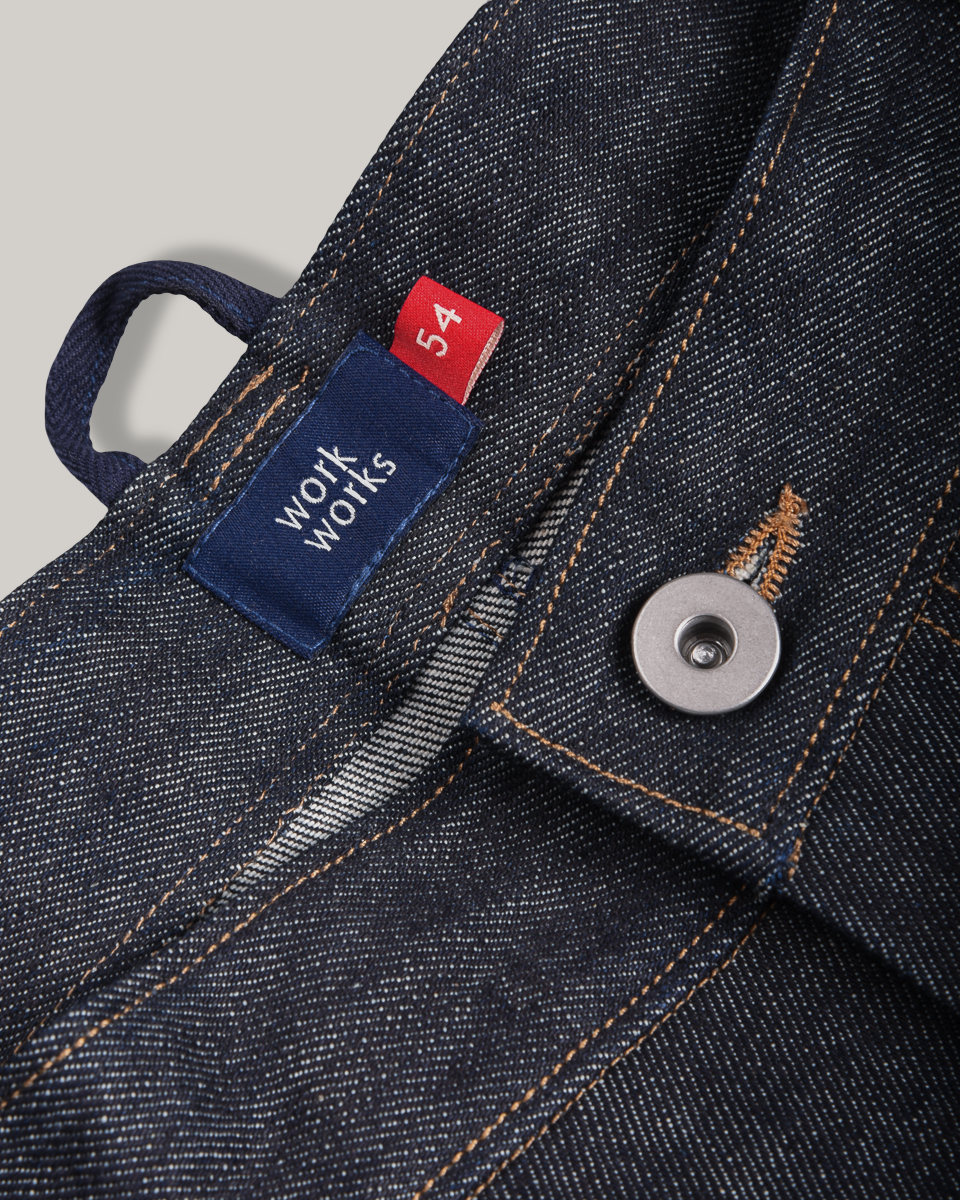 WORK WORKS MENS TOOL POCKET TROUSER - INDIGO DENIM