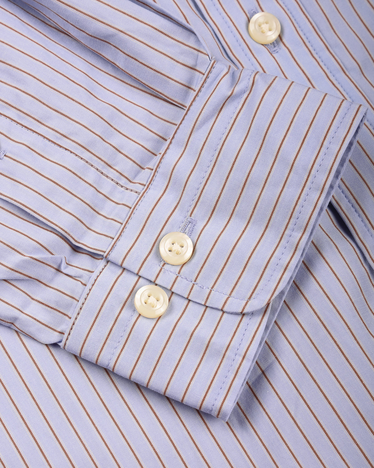 TS(S) STRIPE COTTON POPLIN CLOTH BAGGY FIT SHIRT - BLUE