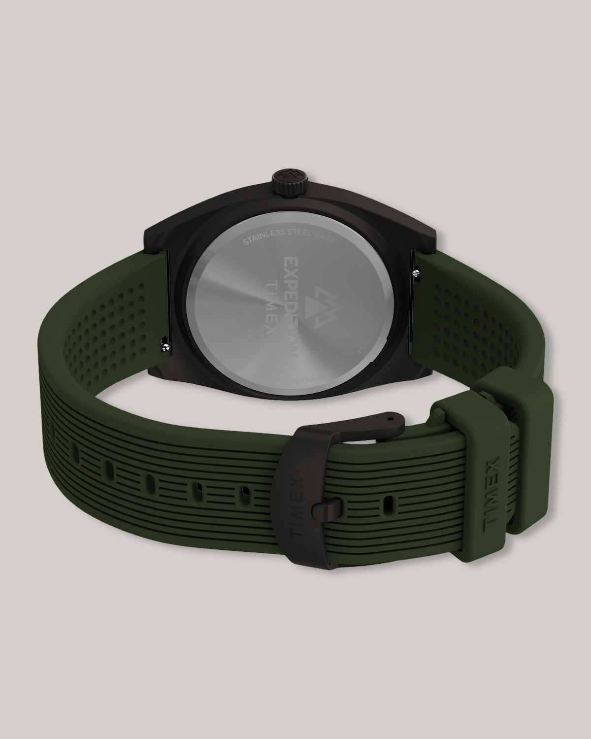 TIMEX EXPEDITION® CAPSTONE 39MM SILICONE STRAP WATCH - GREEN/ BLACK