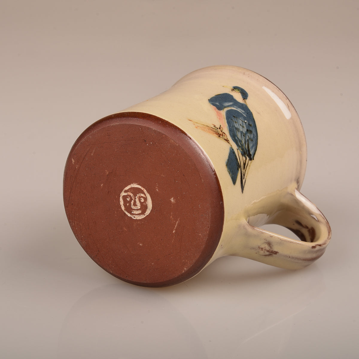 TENDER SGRAFFITO HAND-THROWN MUG - PIGEONS