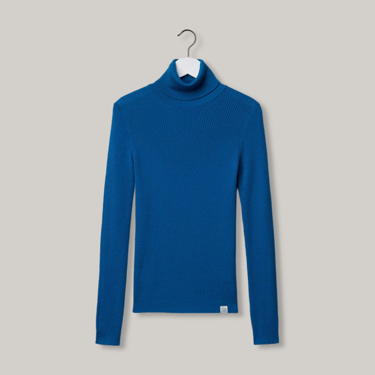 MERZ B. SCHWANEN WOMEN'S MERINO TURTLENECK PULLOVER - CARBON BLUE