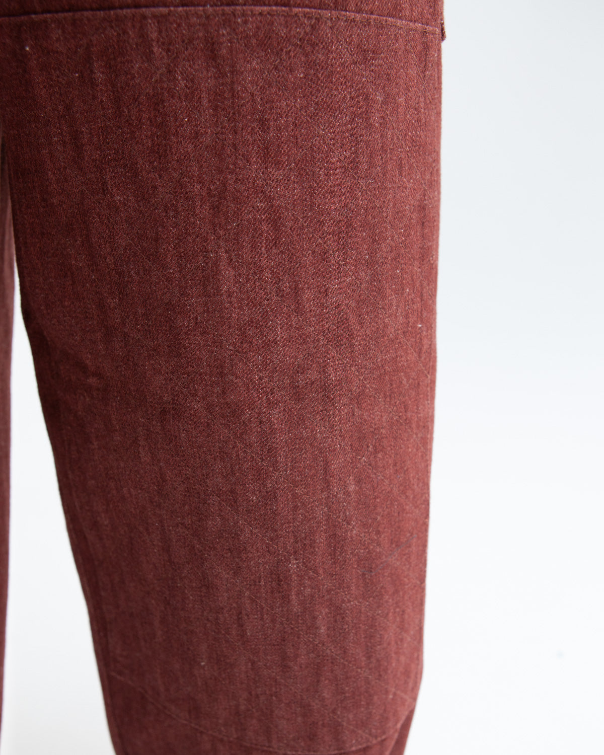 W'MENSWEAR BURNOUT PANTS - BROWN DENIM