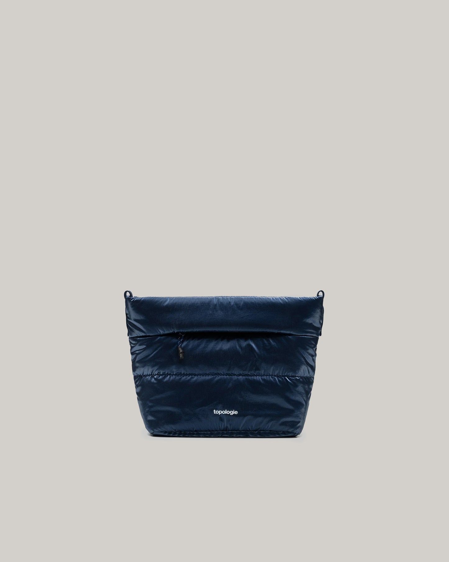 TOPOLOGIE BESACE MARINE BLUE METALLIC PUFFER