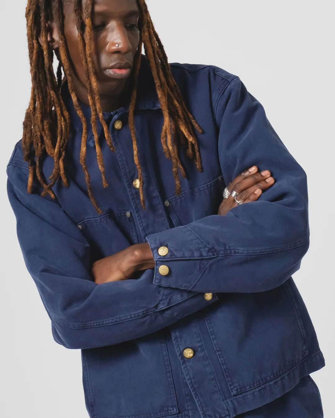 EAT DUST ARIZONA JACKET - INDIGO BLUE CANVAS