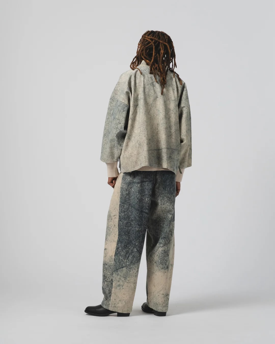 EAT DUST KIMONO - FELINO CORD - BEIGE/ INK