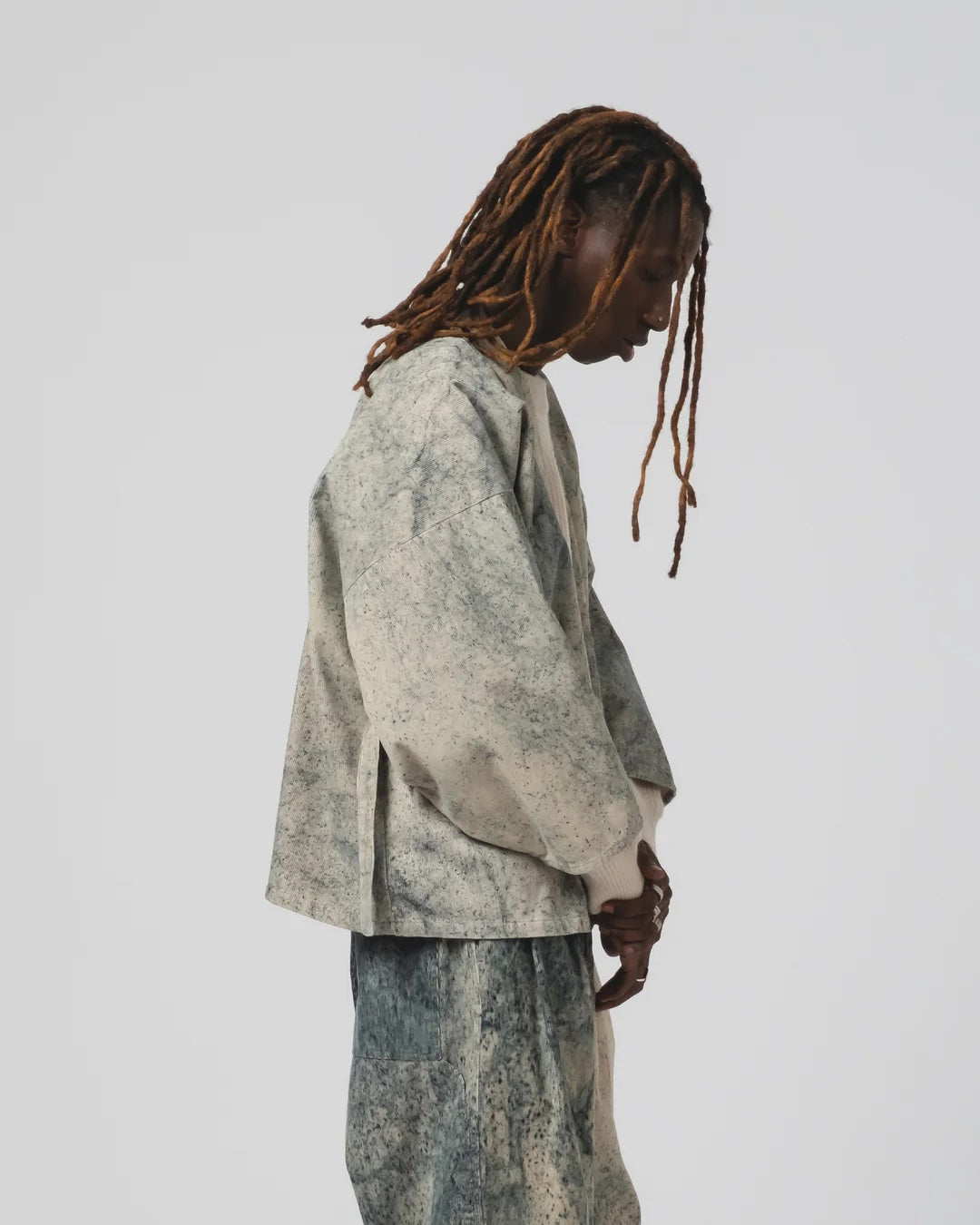 EAT DUST KIMONO - FELINO CORD - BEIGE/ INK
