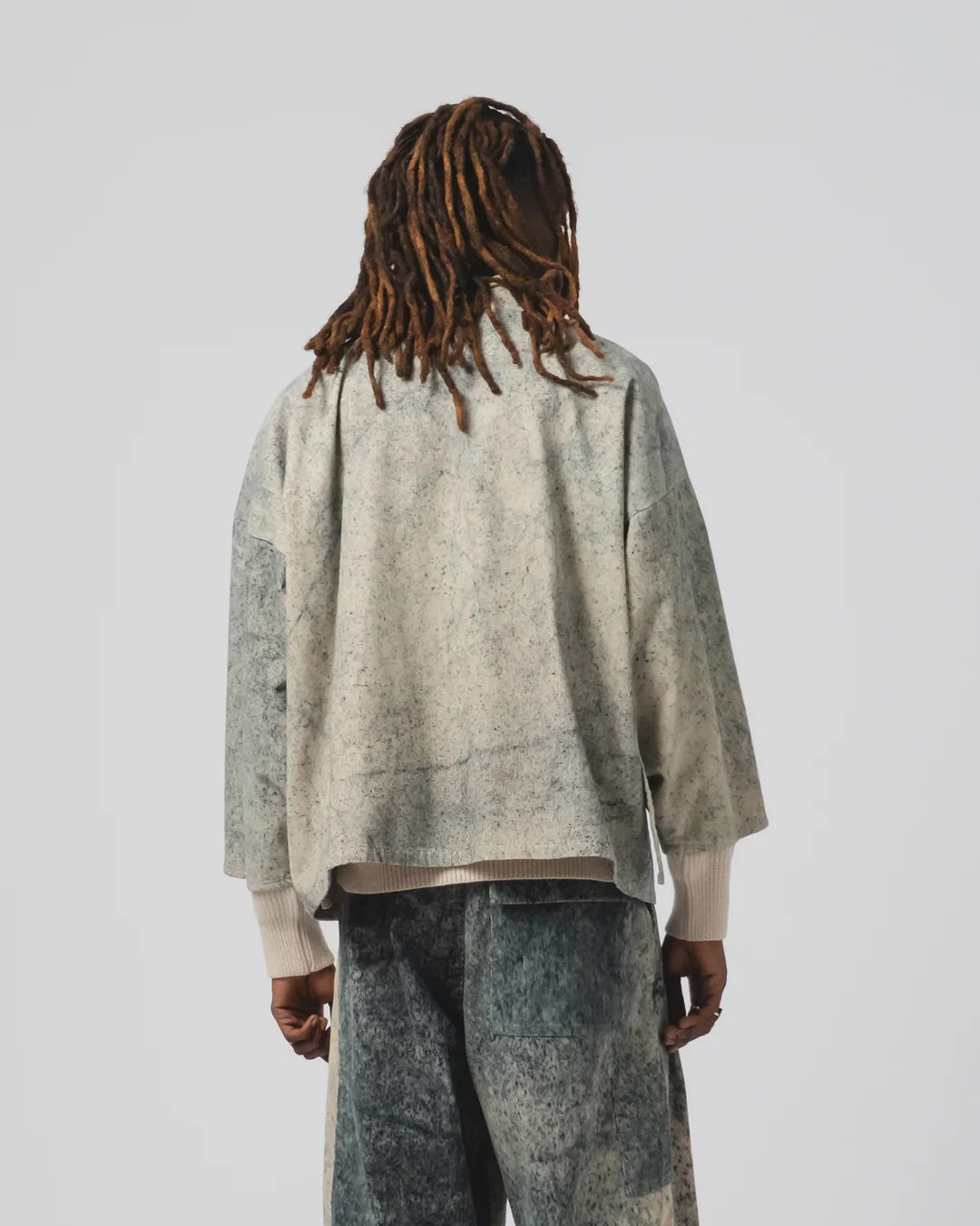 EAT DUST KIMONO - FELINO CORD - BEIGE/ INK