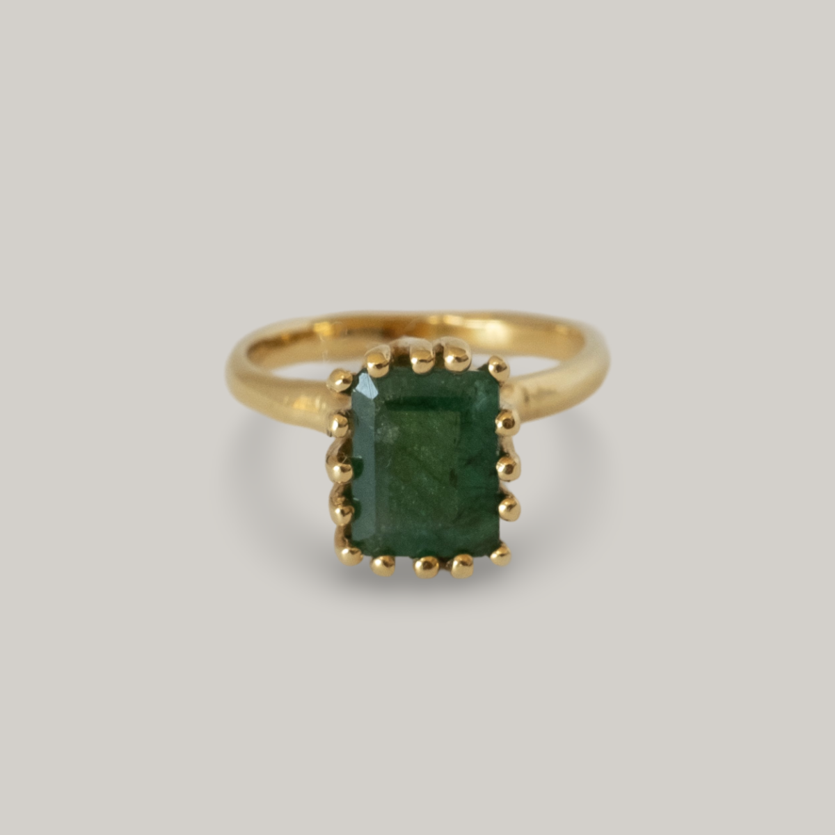 MEREWIF RAMONA GOLD RING - RAW EMERALD