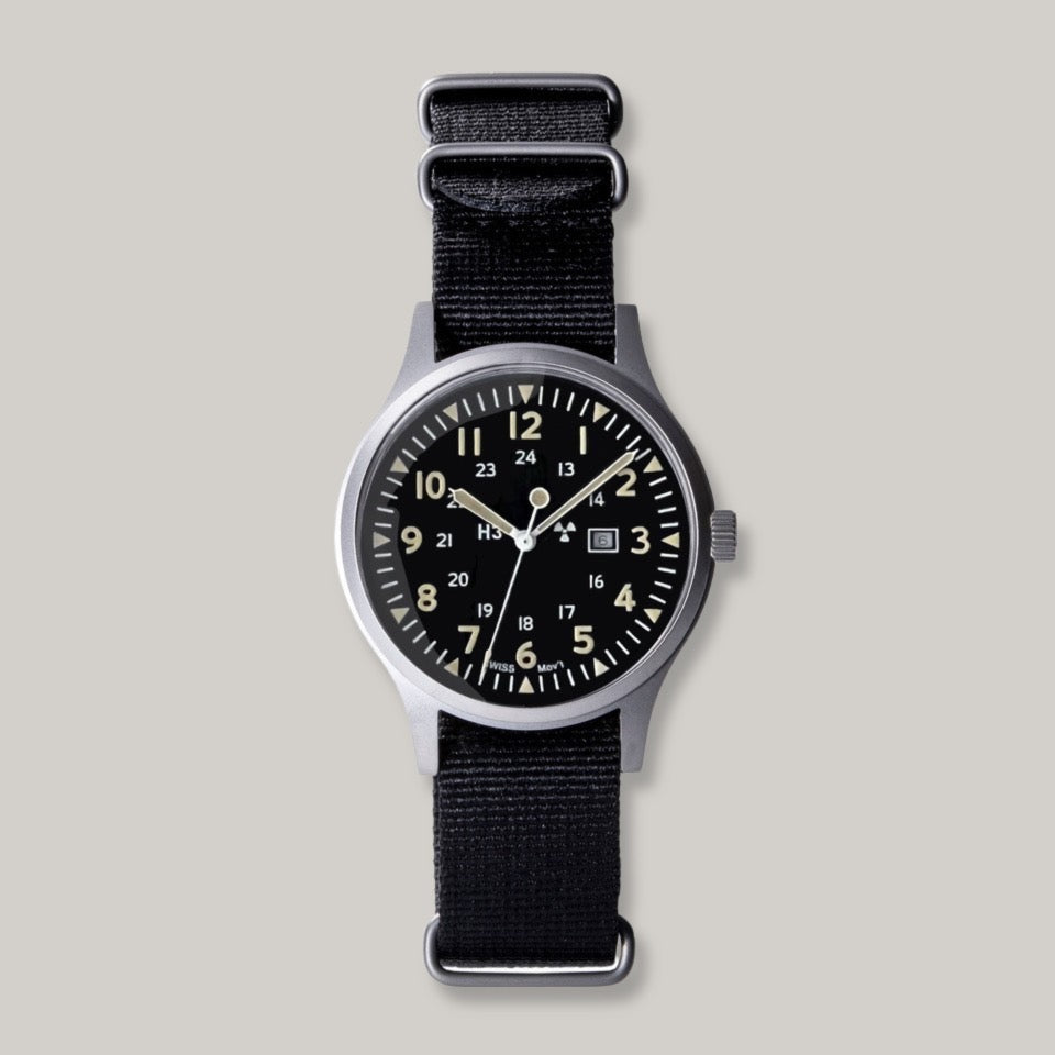 Naval Watch Co. Mil.-01B US Forces Type - Black Strap – Pickings