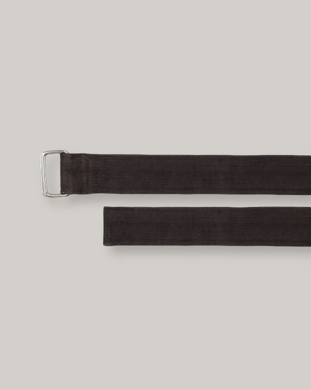 KARDO BLOCK PRINT CORDUROY BELT - CHARCOAL