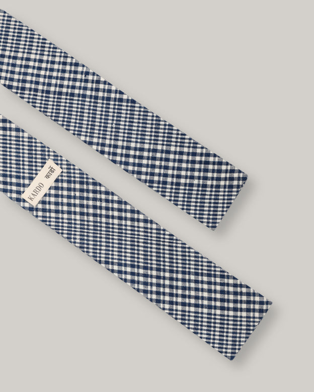 KARDO SQUARE TIE - BLUE CHECK