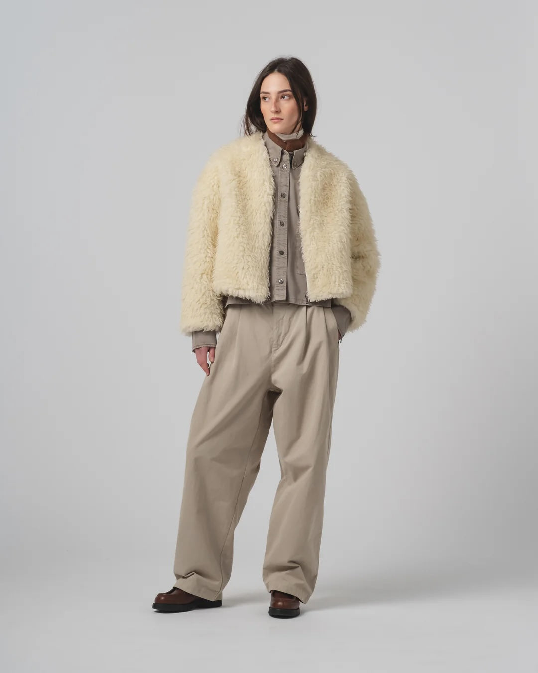 GIRLS OF DUST SHETLAND JACKET - ALASKA FLUFF - ECRU