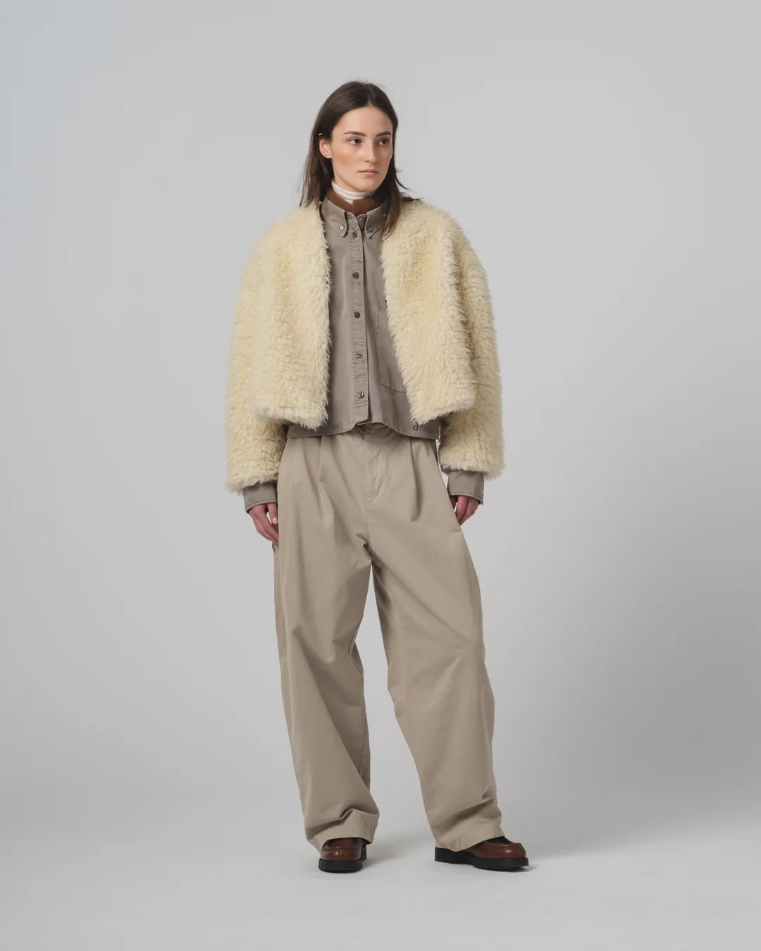 GIRLS OF DUST SHETLAND JACKET - ALASKA FLUFF - ECRU