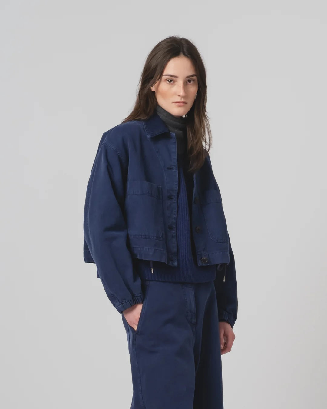 GIRLS OF DUST WOOPSIE JACKET - INDIGO BLUE CANVAS