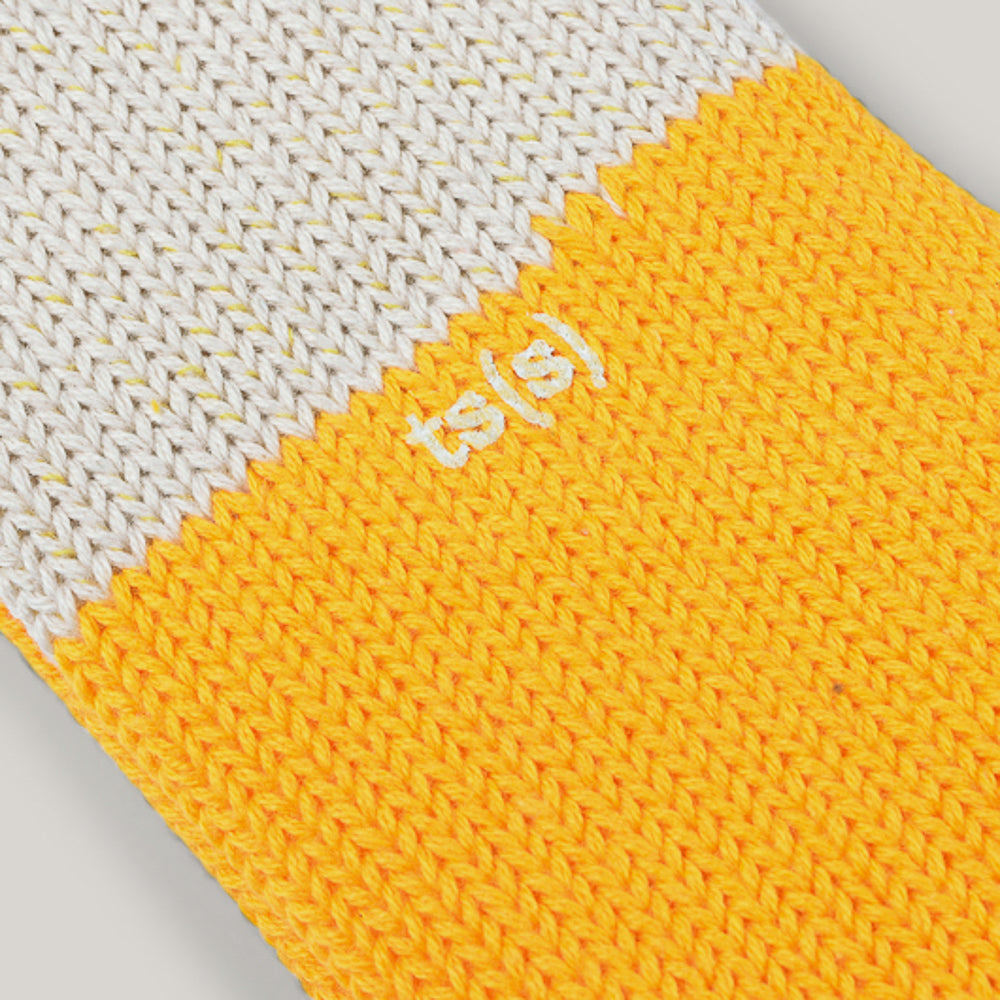 TS(S) UNPAIRED COTTON RIB SOCK (SINGLE) - YELLOW