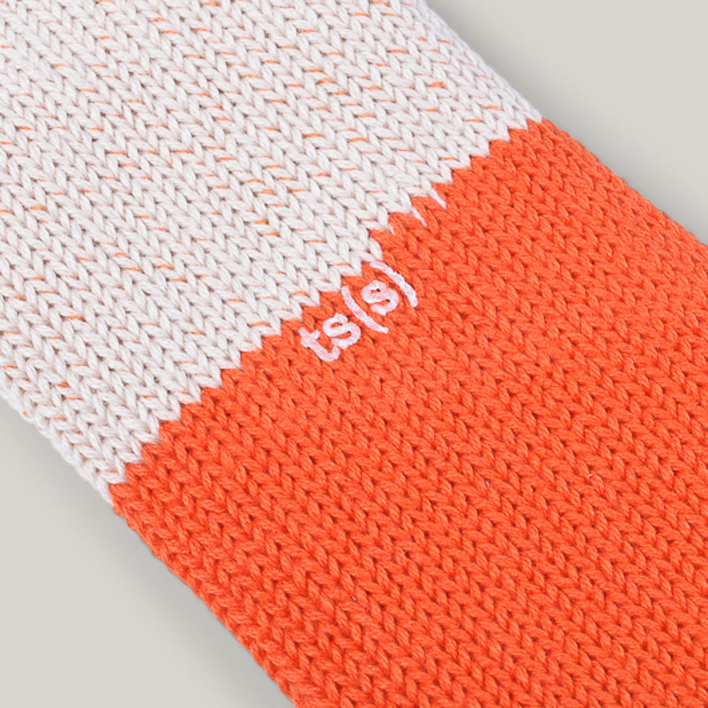 TS(S) UNPAIRED COTTON RIB SOCK (SINGLE) - ORANGE
