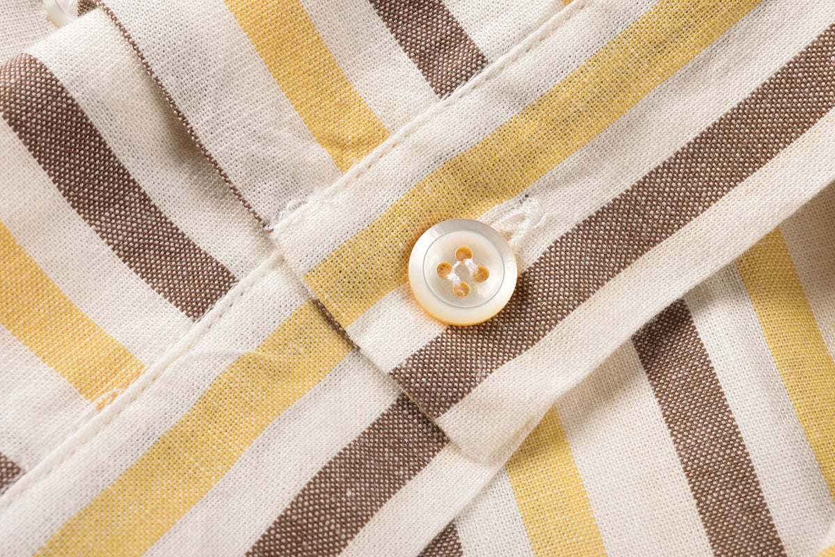 KNICKERBOCKER COTTON & LINEN HIGHWAY SHIRT - WHITE
