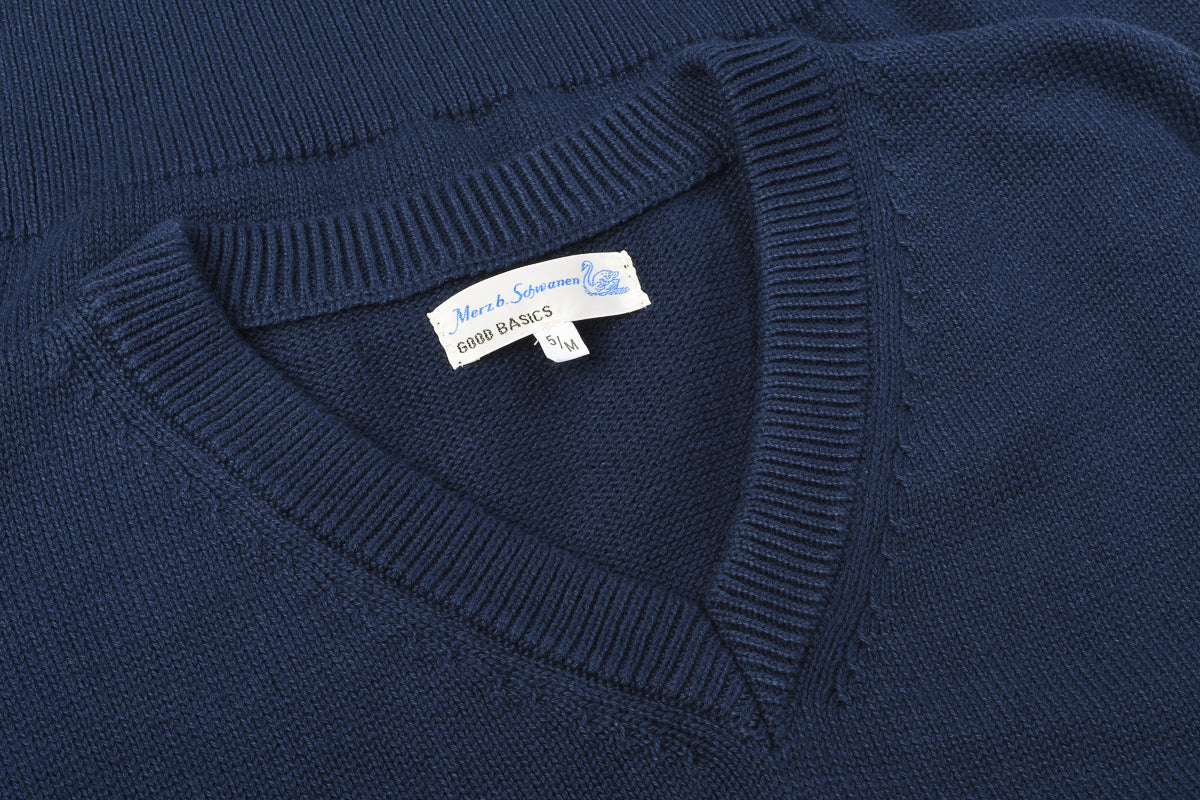 MERZ B. SCHWANEN CASHMERE BLEND VEST - DEEP BLUE