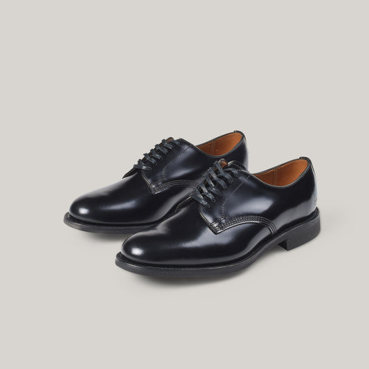 SANDERS FEMALE MILITARY DERBY SHOE - BLACK