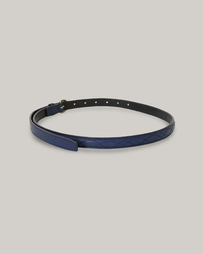 BLUE BLUE JAPAN NARROW LEATHER BELT - INDIGO